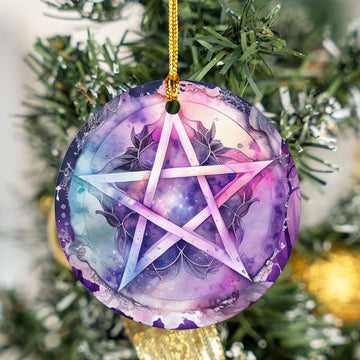 Pentagram Wicca Christmas ornament-MoonChildWorld