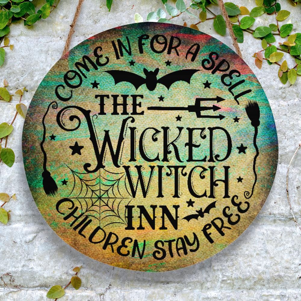 Wicked Witch Sign Halloween Wood Sign-MoonChildWorld