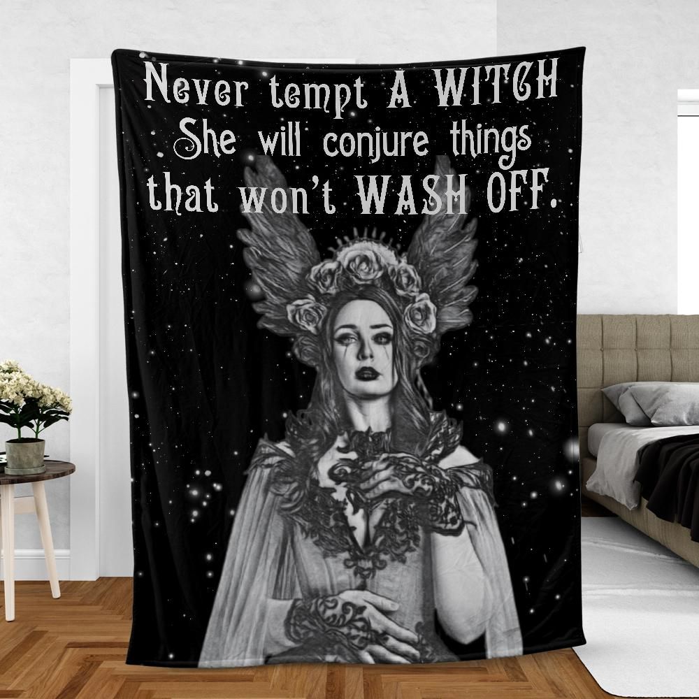 Witch Gothic Fleece Blanket-MoonChildWorld