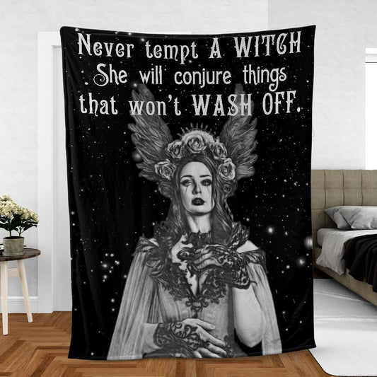 Witch Gothic Fleece Blanket-MoonChildWorld