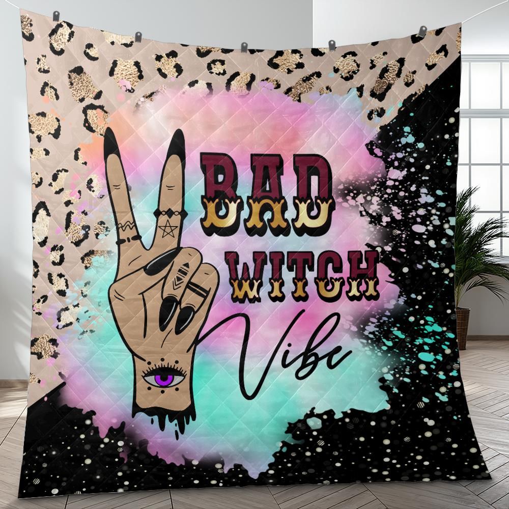 Gothic bad witch Quilt blanket-MoonChildWorld