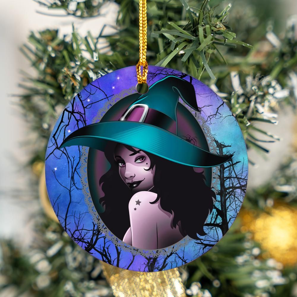 Dark Witch Christmas ornament-MoonChildWorld