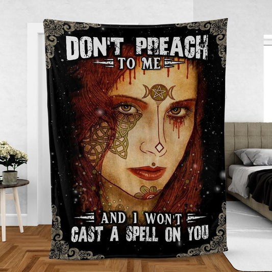 Witchcraft Spell Witch Fleece Blanket