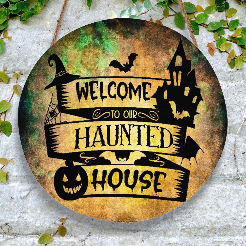 Witch Welcome Sign Halloween Wood Sign-MoonChildWorld