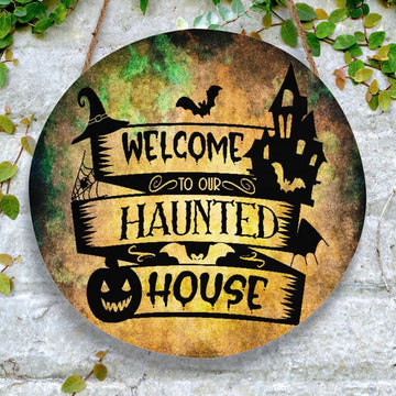 Witch Welcome Sign Halloween Wood Sign-MoonChildWorld