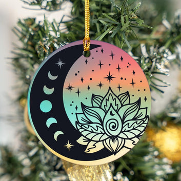 Lotus Moon Christmas ornament-MoonChildWorld