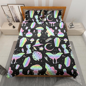 Celestial Witchy Quilt Bedding Set