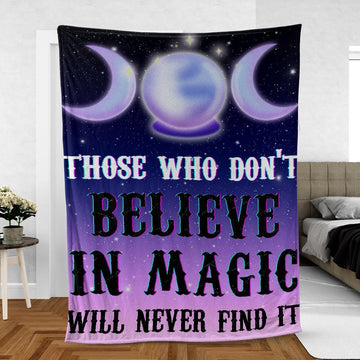 Triple moon Magic Wicca Fleece Blanket-MoonChildWorld