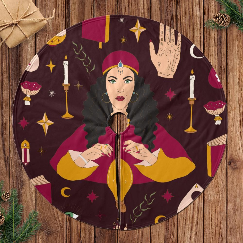 Spell Witch Christmas Tree Skirt-MoonChildWorld
