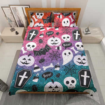 Halloween Witch Quilt Bedding Set