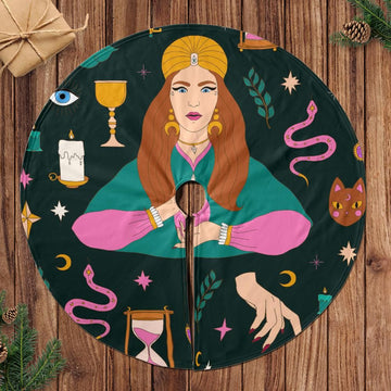 Spell Witch Christmas Tree Skirt-MoonChildWorld
