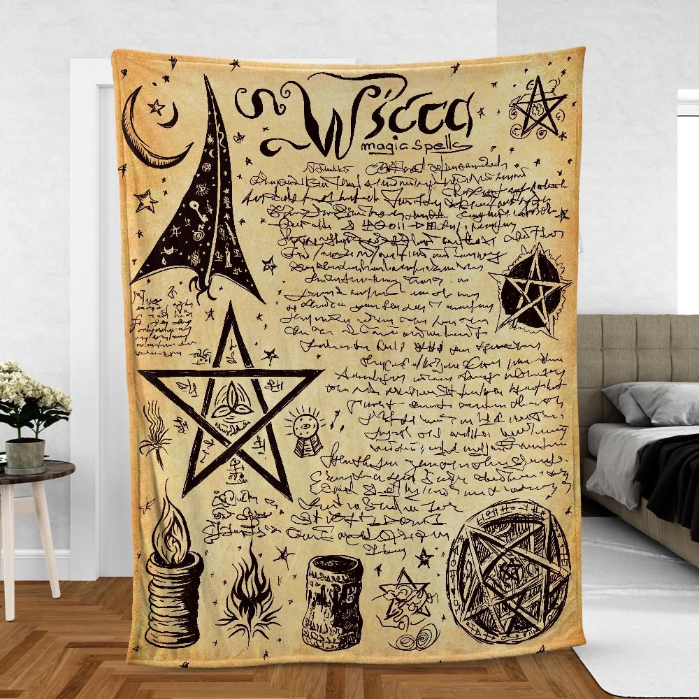 Wicca Witchcraft Fleece Blanket-MoonChildWorld