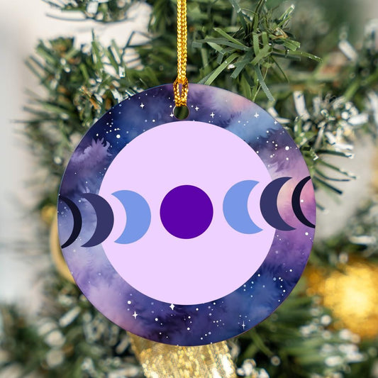 Moon phases Christmas ornament