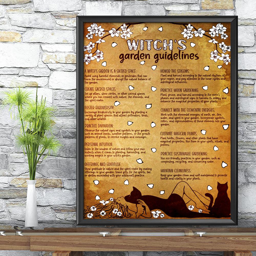 Witchs Garden Guidelines Poster-MoonChildWorld
