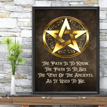 The Way of The Ancients Poster Wicca pentagram poster-MoonChildWorld