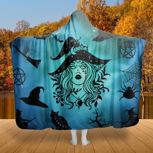 Witchy Women Witch Hooded Blanket Hooded Blanket