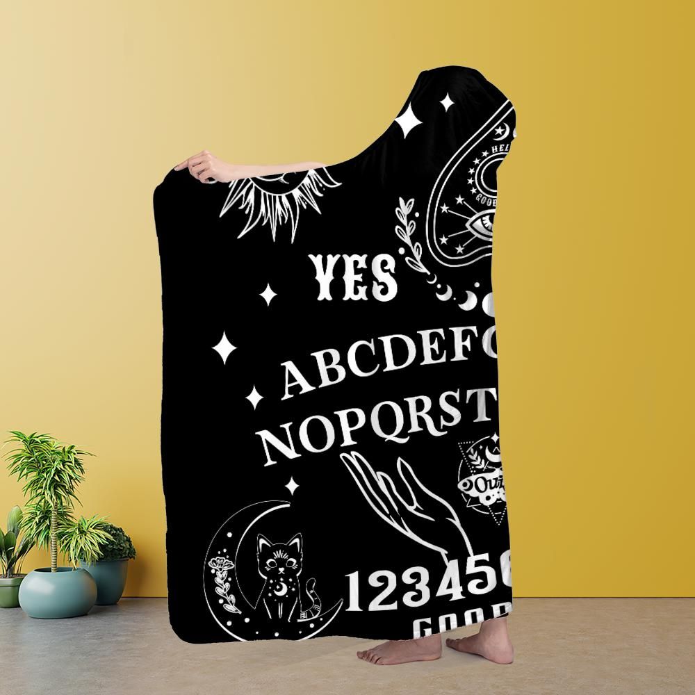 Ouija Board Hooded Blanket Witch Hooded Blanket-MoonChildWorld