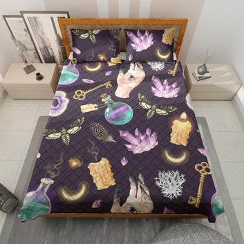 Witch Items Gothic Quilt Bedding Set