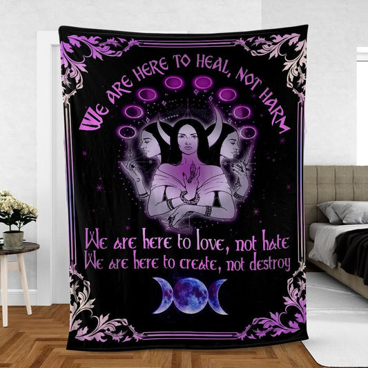 Moon goddess wicca Fleece Blanket-MoonChildWorld
