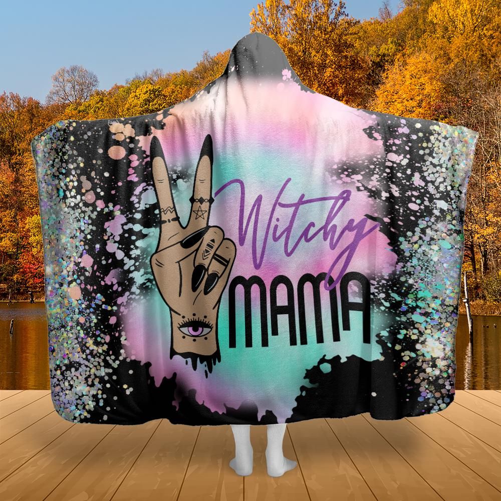 Witch Hooded Blanket Witchy Mama Hooded Blanket-MoonChildWorld