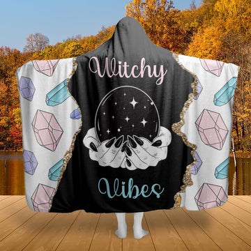 Witch Hooded blanket Witchy Vibes Hooded Blanket-MoonChildWorld