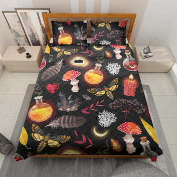 Witch Items Gothic Quilt Bedding Set