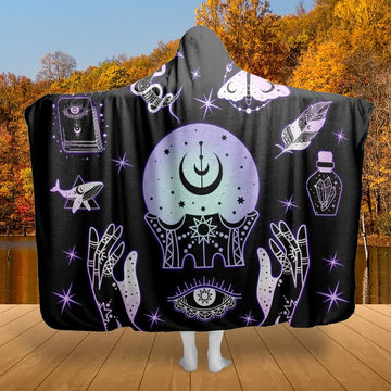 Witchcraft Hooded Blanket Witch Hooded Blanket-MoonChildWorld