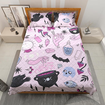 Witch Pattern Witchy Quilt Bedding Set