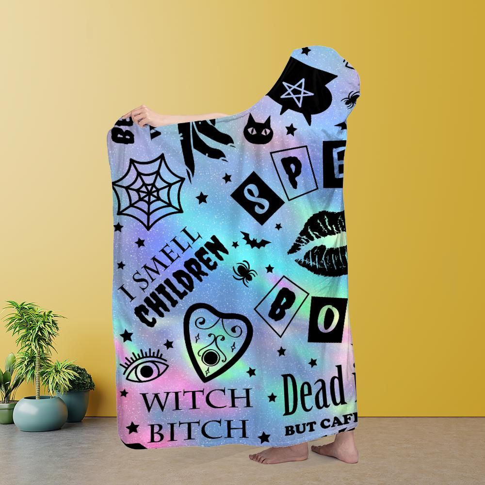 Witch Hooded Blanket Witchy Hooded Blanket-MoonChildWorld