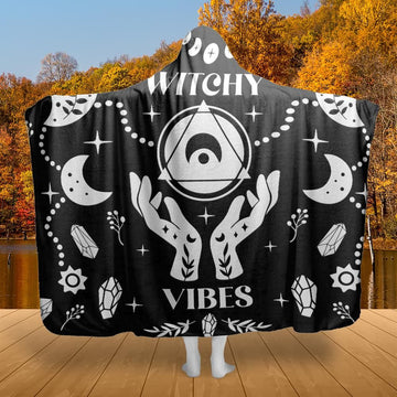 Witch Hooded blanket Witchy Vibes Hooded Blanket-MoonChildWorld