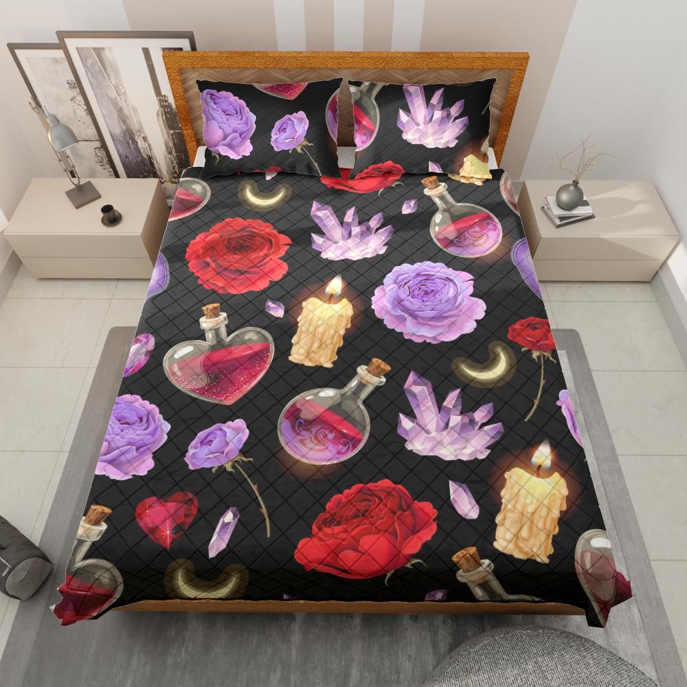 Magic Witch Quilt Bedding Set-MoonChildWorld