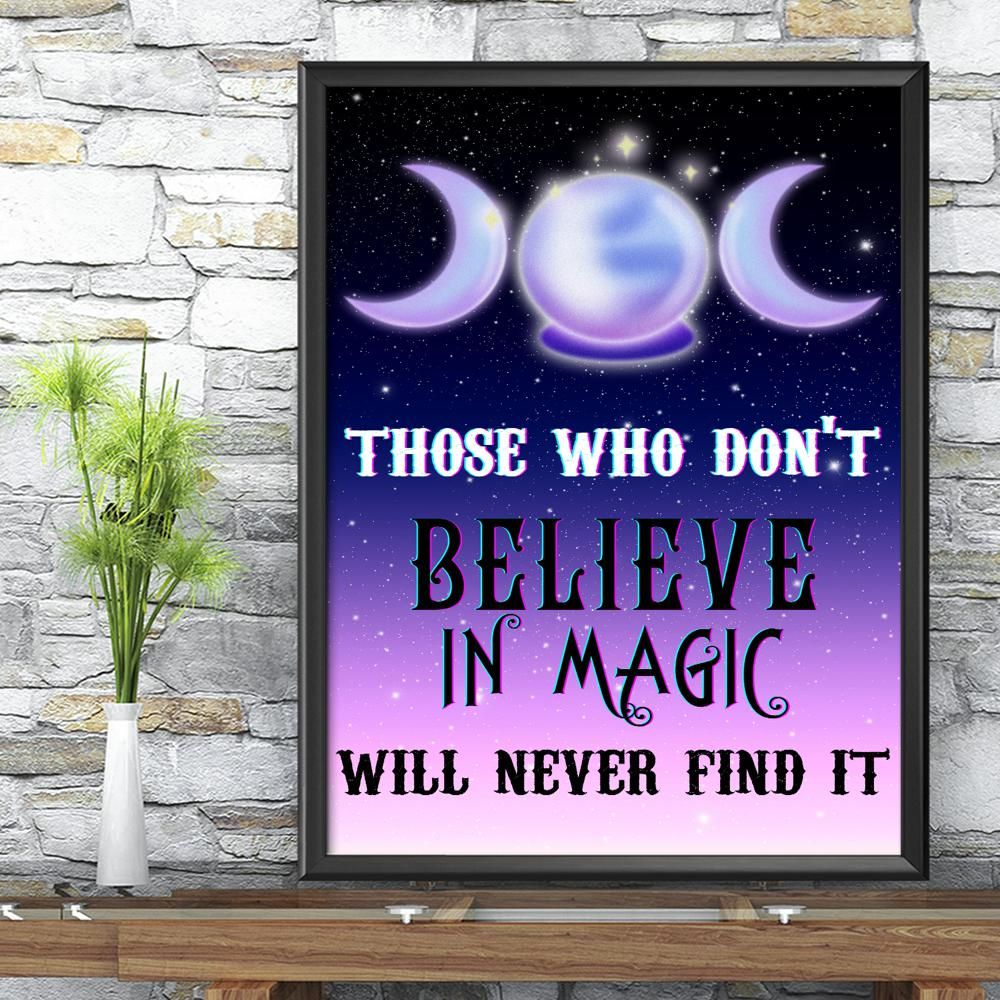 Magic ball witch poster Wicca Wall Art-MoonChildWorld
