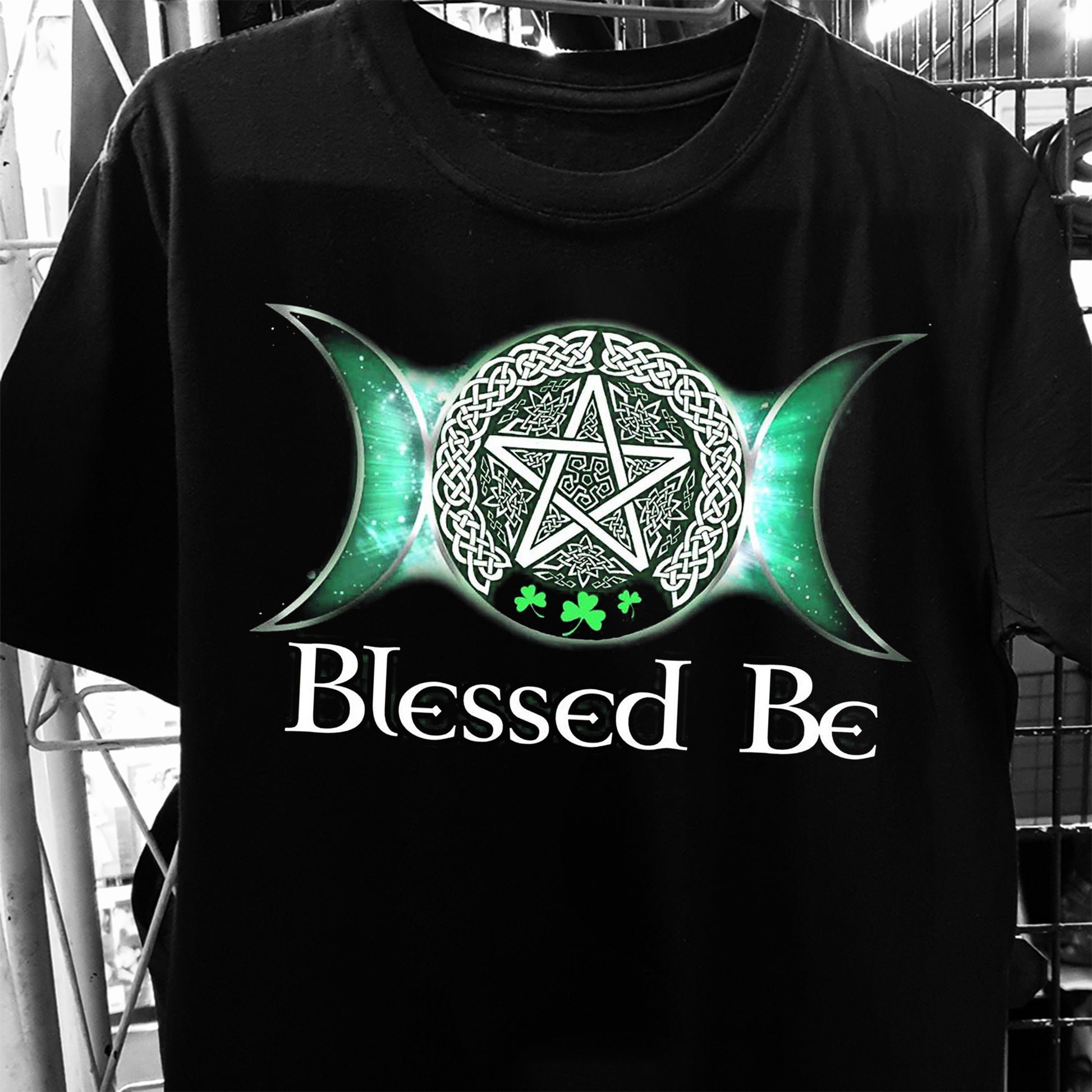 Blessed Be Tshirt Witch Tshirt Irsh witch Tshirt Pagan Celtic Tshirt-MoonChildWorld